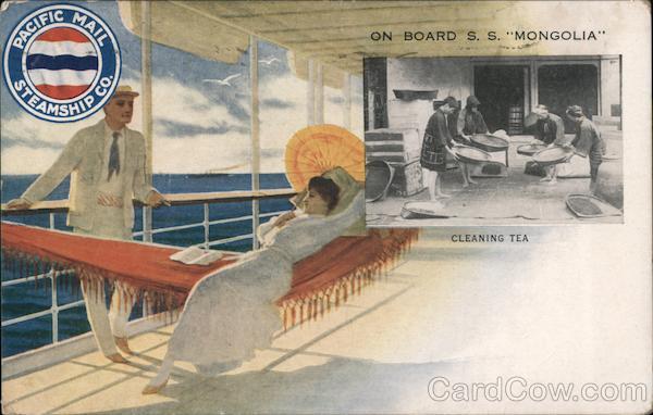 Cleaning Tea - On board S.S. Mongolia Cruise Ships