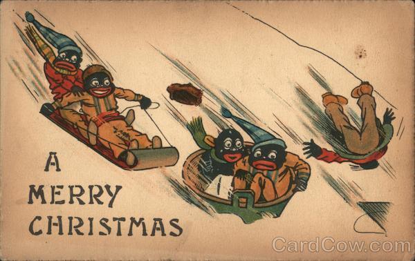 A Merry Christmas: Black Children sledding
