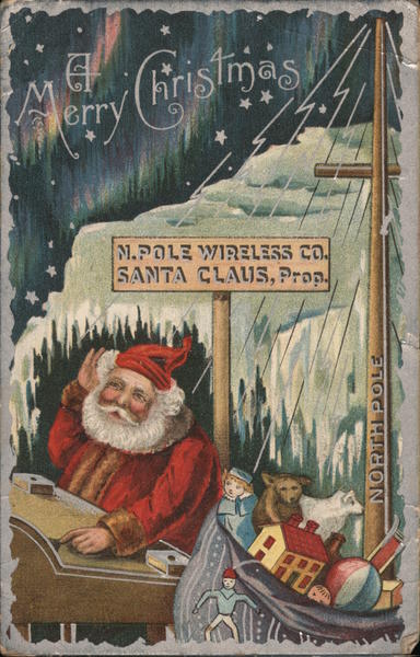 A Merry Christmas - Santa at the North Pole Santa Claus