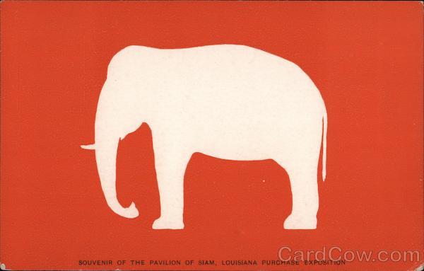 Profile of Elephant, Souvenir of the Pavilion of Siam, Louisiana Purchase Exposition