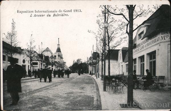 Exposition Internationale de Gand 1913. L'Avenue du Beltedere.
