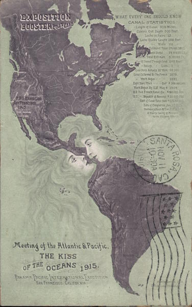 Exposition Booster Card 1915 Panama-Pacific Exposition