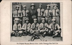 The Original Western Bloomer Girls - Ladies Champion Base Ball Club Postcard