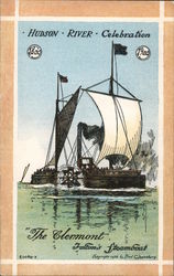 "The Clermont" Fulton's Steamboat - Hudson River Celebration 1909 Hudson-Fulton Celebration Postcard Postcard Postcard