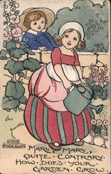Mary, Mary, Quite Contrary, How does your garden grow? Postcard