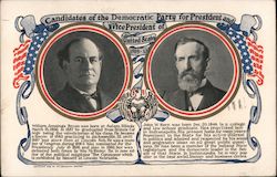 Candidates of the Democratic Party for President and Vice President of United States 1909-13 Postcard