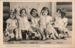 The Dionne Quintuplets at Callander, Ontario, Canada Children Postcard Postcard Postcard