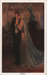 Bride and Groom "Wedded" Postcard