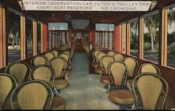 Pacific Electric Interior Observation Car, Tilton's Trolley Trip Postcard