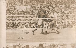 Boxing Match Jack Johnson James Jeffries 1910 Reno Nevada Postcard