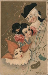 Art Deco Carnival Postcard