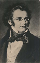 Portrait of Franz Peter Schubert Composers Postcard Postcard Postcard