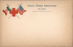 Red Cross Croce Rossa Americana Milano World War I Postcard Postcard Postcard