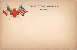 Red Cross Croce Rossa Americana Milano Postcard