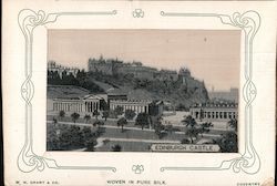 Edinburgh Castle, Woven in Silk Scotland Postcard Postcard Postcard