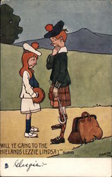 Will Ye Gang To The Hielands Lezzie Lindsay Postcard