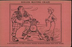 Roller Skating Craze Earl Postcard Postcard Postcard