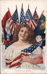 Flags of all nations Postcard