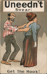Uneedn't Swear! Get the Hook Postcard