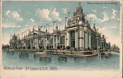 Palace of Electricity 525 by 600 feet - Worlds Fair St. Louis U.S.A. 1904 Postcard