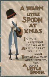 A Warm Little Spoon At Xmas Postcard
