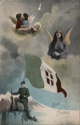 Buon Natale: Angels and Baby Jesus Postcard
