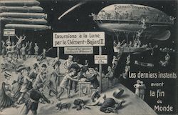 Halley's Comet Les derniers instants avant la fin du Monde Astronomy Postcard Postcard Postcard