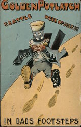 Golden Potlatch - In Dad's Footsteps Postcard