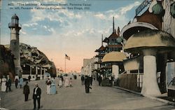 "The Isthmus" Amusement Street Postcard