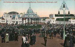 Art Gallery and Band Stand, Scottish National Exhibition 1908 Postcard