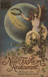 1915 New Fashion Restaurant Postcard