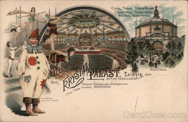 Gruss aus dem Krystall Palast (Crystal Palace) Leipzig Germany