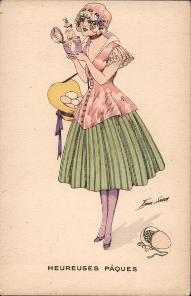 Woman Holding Basket of Eggs Series 7 Xavier Sager