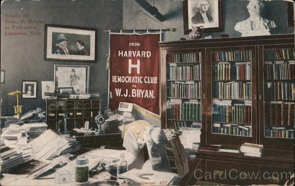 Study of Wm. J. Bryan at Fairview, Lincoln, Neb. Political
