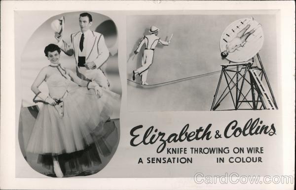 Elizabeth & Collins, Knife Throwing on Wire Circus