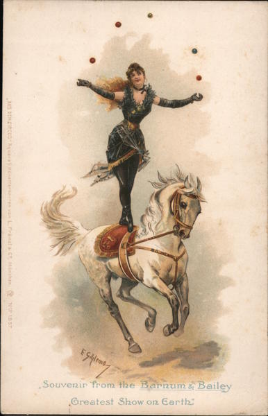 Woman on Horse: Barnum & Bailey Greatest Show on Earth