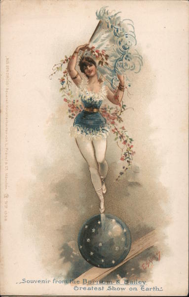 Woman Acrobat in Costume Barnum & Bailey Circus
