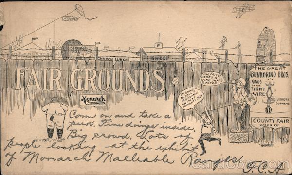 Boys Trying to Peek Into the Circus Through Fence