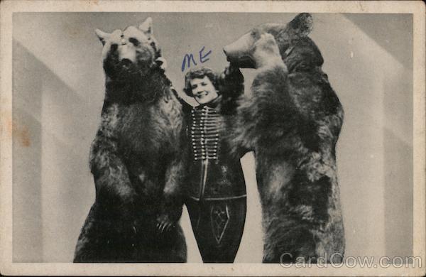 Trained Bears Dompteuse Betty - Circus Kapitan Alfred Schneider