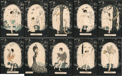 Set of 10: Nude Women Fantasy Series 583 Postcard