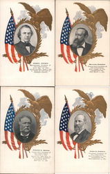 Set of 4: US Presidents Postcard