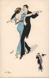 Couple Dancing the Tango Series 574 Postcard