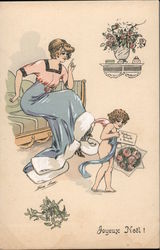 Woman and Cupid Series 4272 Postcard