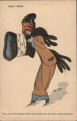 Woman Dressed For Winter Weather Series 4288 Postcard