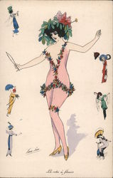 A Dress of Flowers Series 562 Postcard