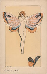 Nude woman with Butterfly Wings Series 589 Xavier Sager Postcard Postcard Postcard