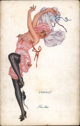 Woman in Negligee Series 67 Postcard