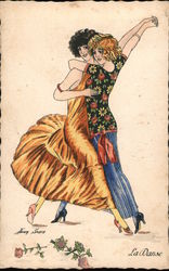 "La Danse" Women Dancing Lesbian Interest Xavier Sager Postcard Postcard Postcard