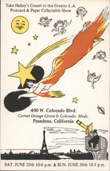 Take Halley's comet to the Greater LA Postcard & Paper Collectible Show Postcard