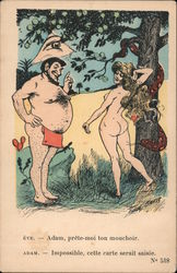 Adam and Eve Xavier Sager Postcard Postcard 